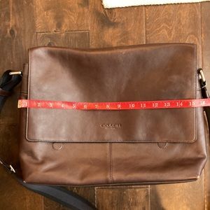 Vintage Brown Leather Coach Messenger Bag